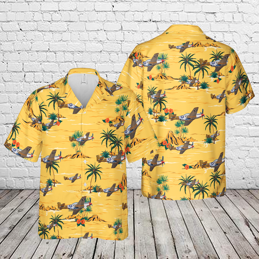 North American P-51D Mustang "Boo-Man Choo" Hawaiian Shirt