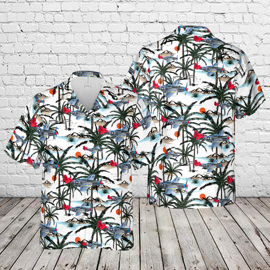 North American P-51D Mustang 'Tall in the Saddle' Hanger 11 Hawaiian Shirt