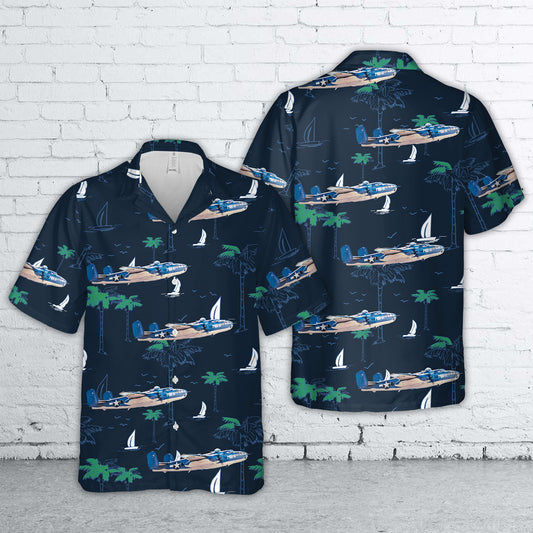 North American PBJ-1J-30NC Semper Fi 44-30988 Hawaiian Shirt
