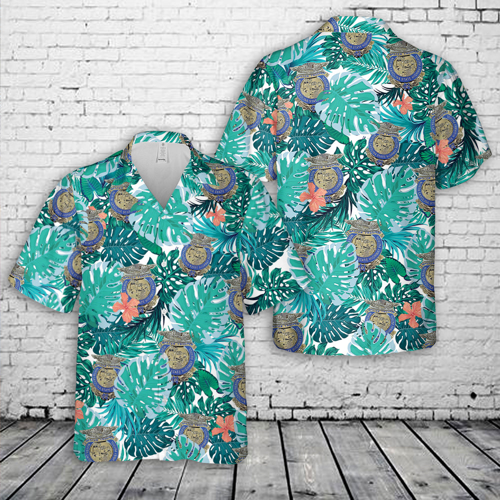 North Carolina Highway Patrol Badge Hawaiian Shirt