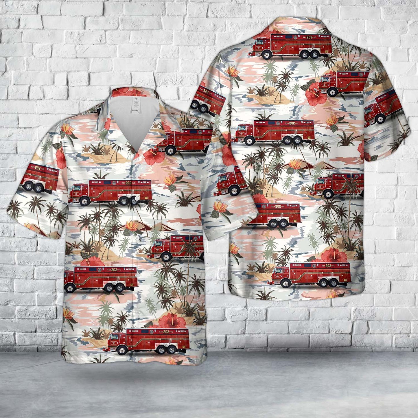 North Charleston, South Carolina, North Charleston Fire Department Rescue 202 Hawaiian Shirt