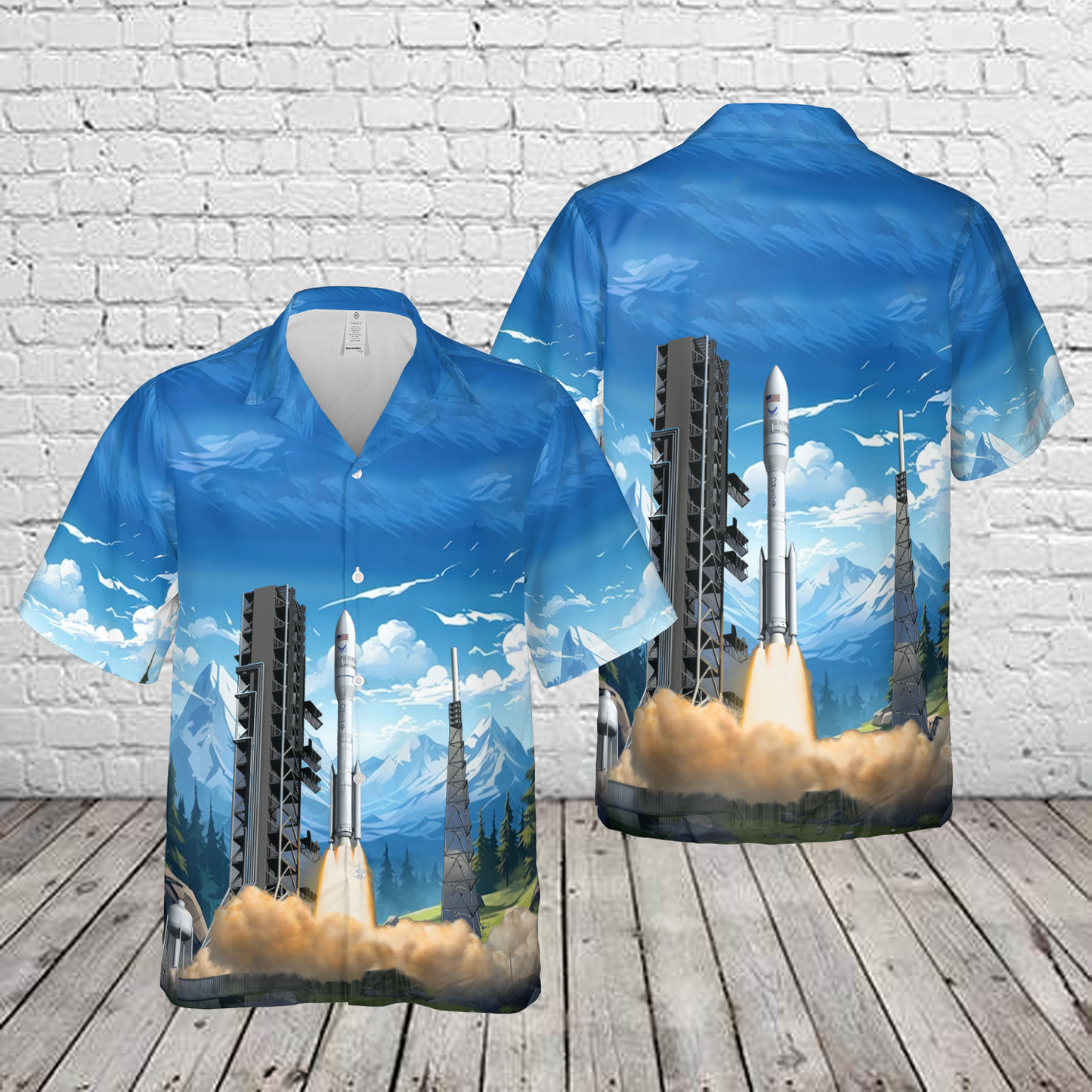Northrop Grumman OmegA Rocket Hawaiian Shirt