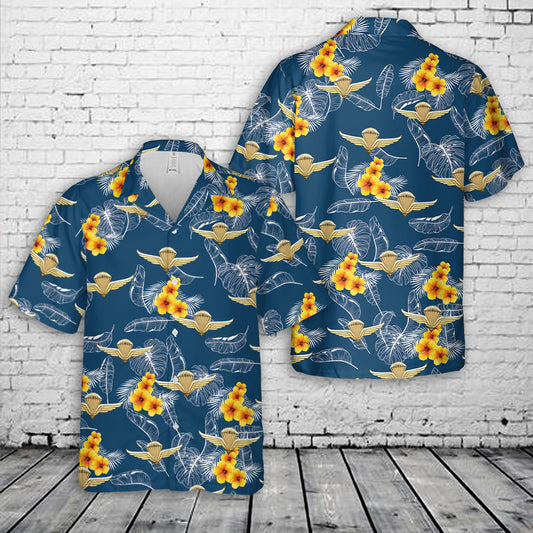 Norwegian Airborne Wings Norwegian Military Parachutist Badge Hawaiian Shirt