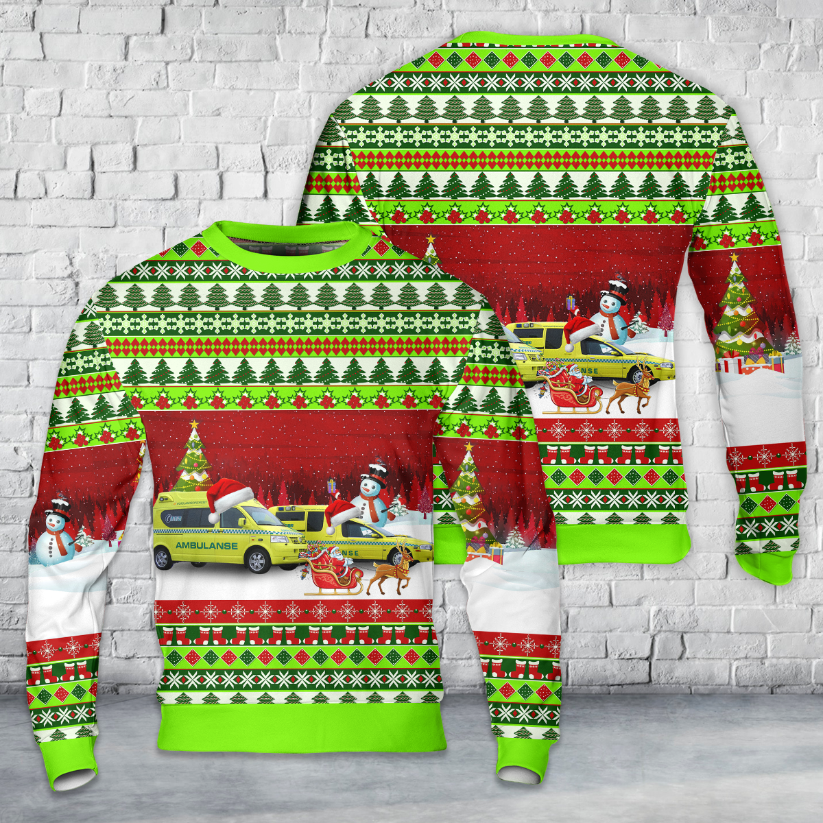 Norwegian Ambulance Service AOP Christmas Sweater