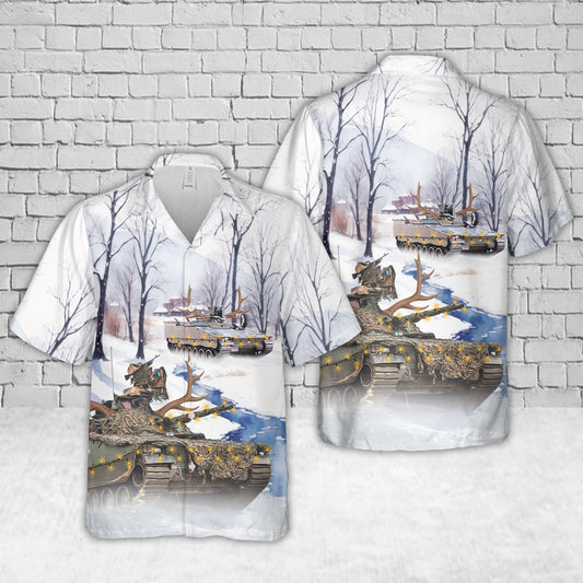 Norwegian Army CV90 Christmas Hawaiian Shirt