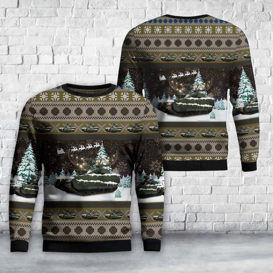 Norwegian Army CV90 Infantry Fighting Vehicle Christmas AOP Sweater