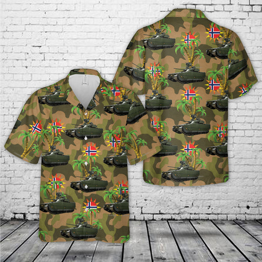 Norwegian Army CV90 Infantry Fighting Vehicle Hawaiian Shirt