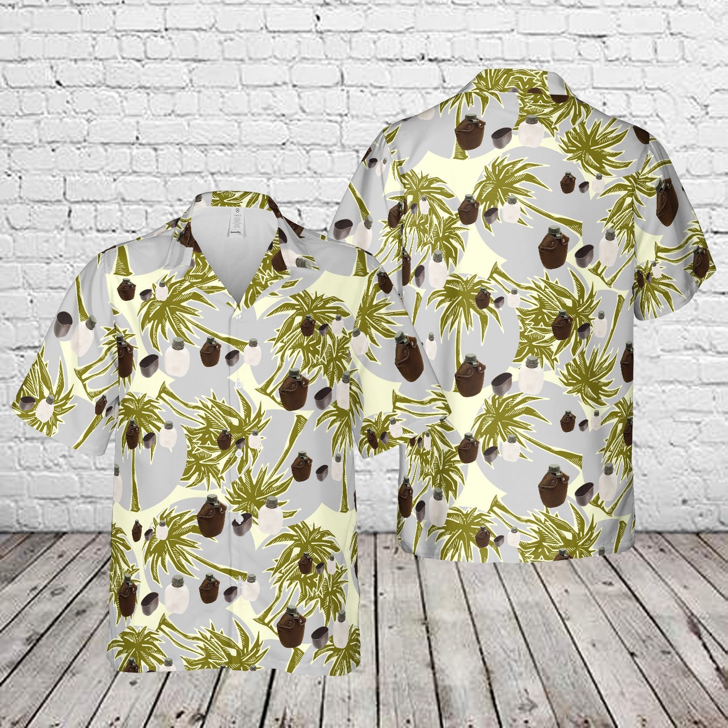 Norwegian Army Canteen With Plastic Cup Hawaiian Shirt