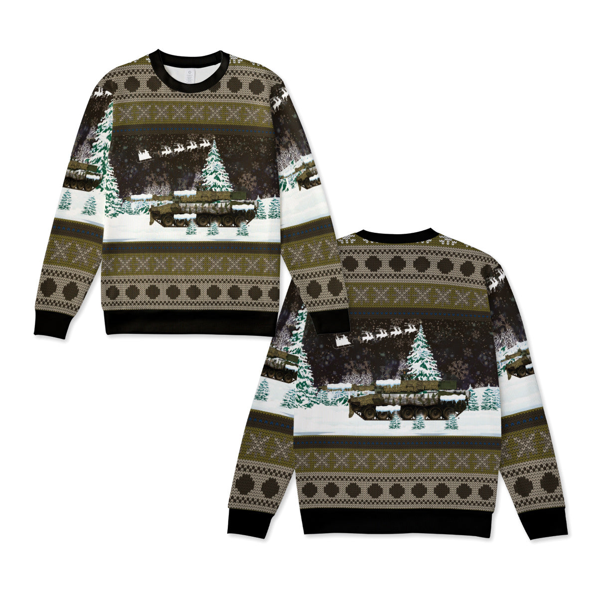 Norwegian Army Leopard 2A4NO Tank Christmas Sweater