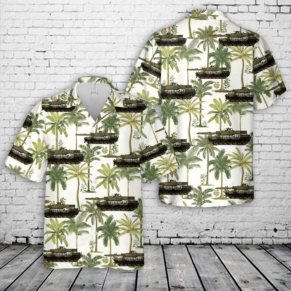 Norwegian Army Leopard 2A4NO Tank Hawaiian Shirt
