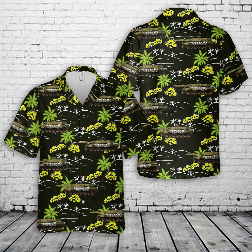 Norwegian Army Norwegian Leopard 2A4NO in winter manoeuvrers, 2000s. Hawaiian Shirt