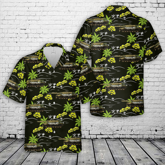 Norwegian Army Norwegian Leopard 2A4NO in winter manoeuvrers, 2000s. Hawaiian Shirt