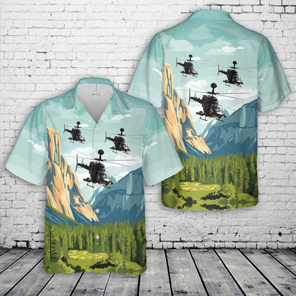 OH-58D Kiowa Warrior helicopter  1st Squadron, 17th Cavalry Regiment, 82nd Airborne Division Hawaiian Shirt