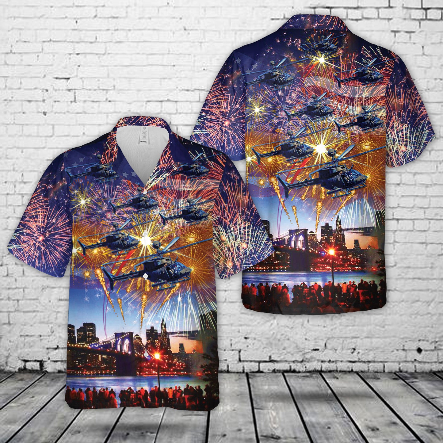 OH-58D of 2nd Squadron, 6th Cavalry Regiment, 4th Of July Hawaiian Shirt