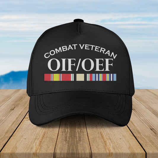 OIF/OEF Operation Iraqi Freedom Enduring Freedom Combat Veteran Baseball Cap