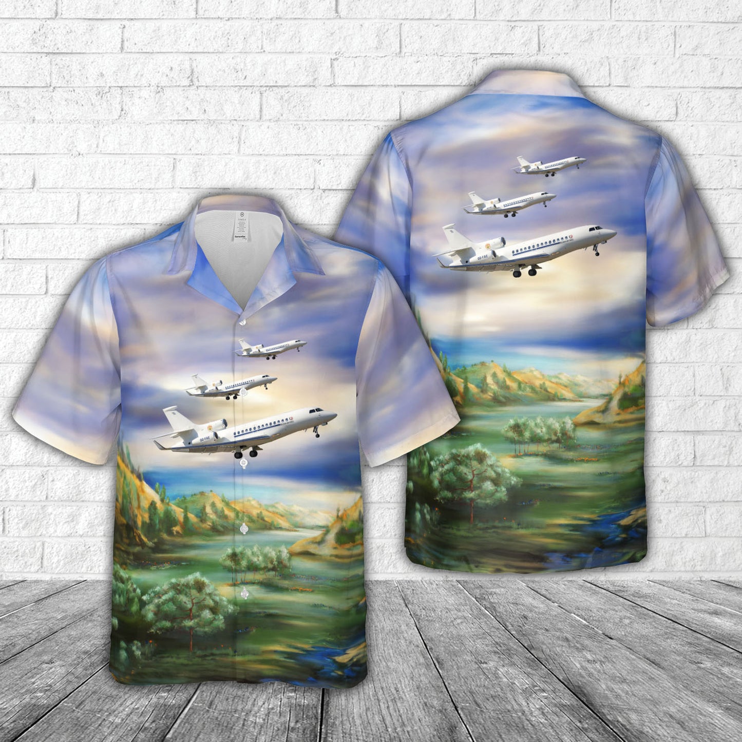 OO-FAE Belgian Air Force Dassault Falcon 7X Hawaiian Shirt