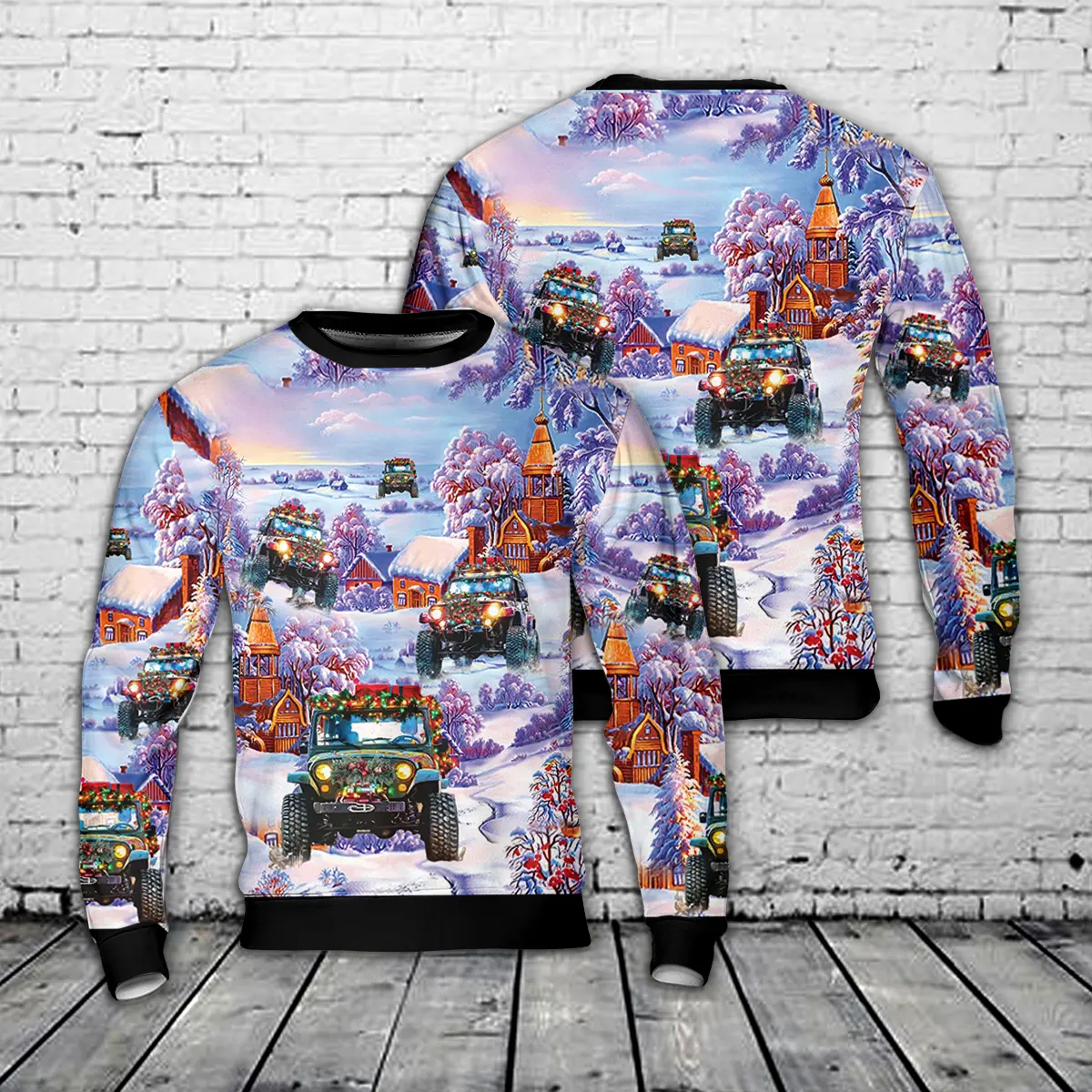 Off-Road Vehicle Decorated with Christmas AOP Sweater