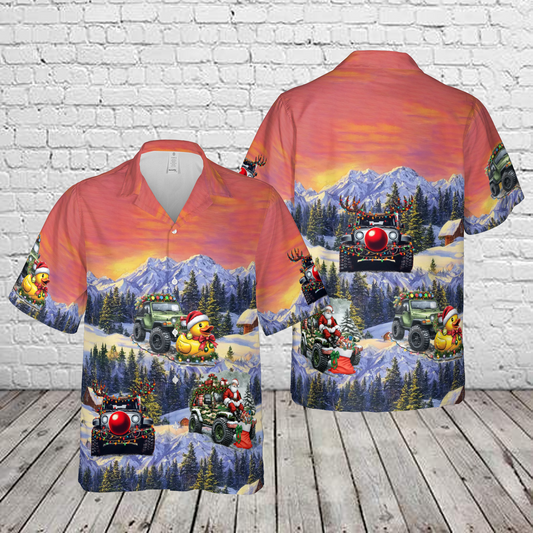 Offroad Santa Christmas Hawaiian Shirt