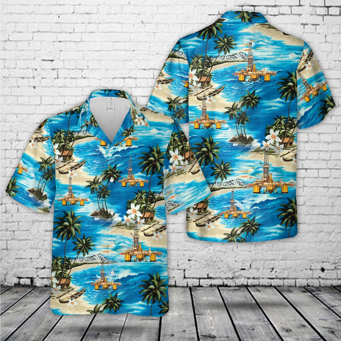Offshore drilling rigs Hawaiian Shirt