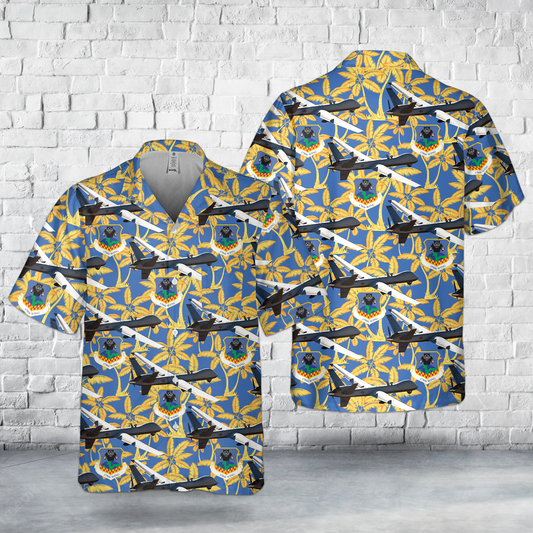 Ohio Air National Guard 178th Wing General Atomics MQ-9 Reaper Pocket Hawaiian Shirt