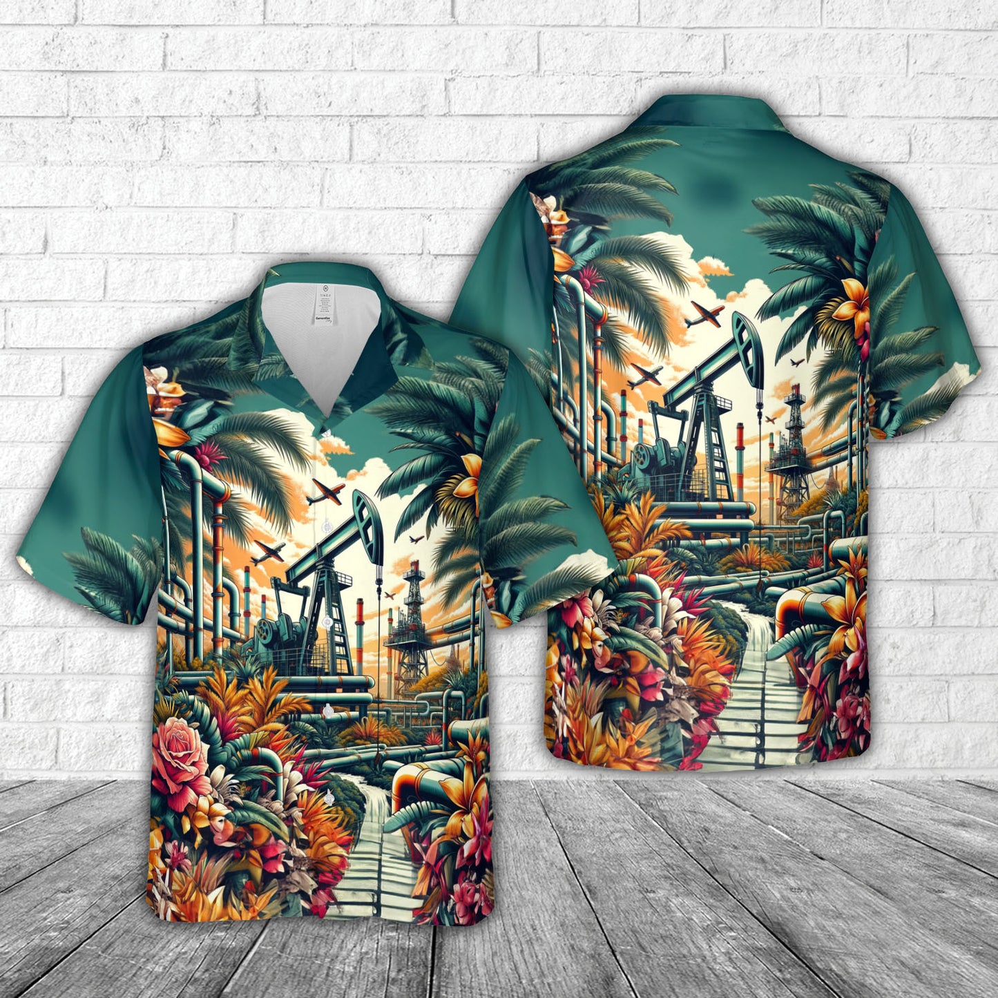 Oilfield With Hawaiian Tropical Hawaiian Shirt