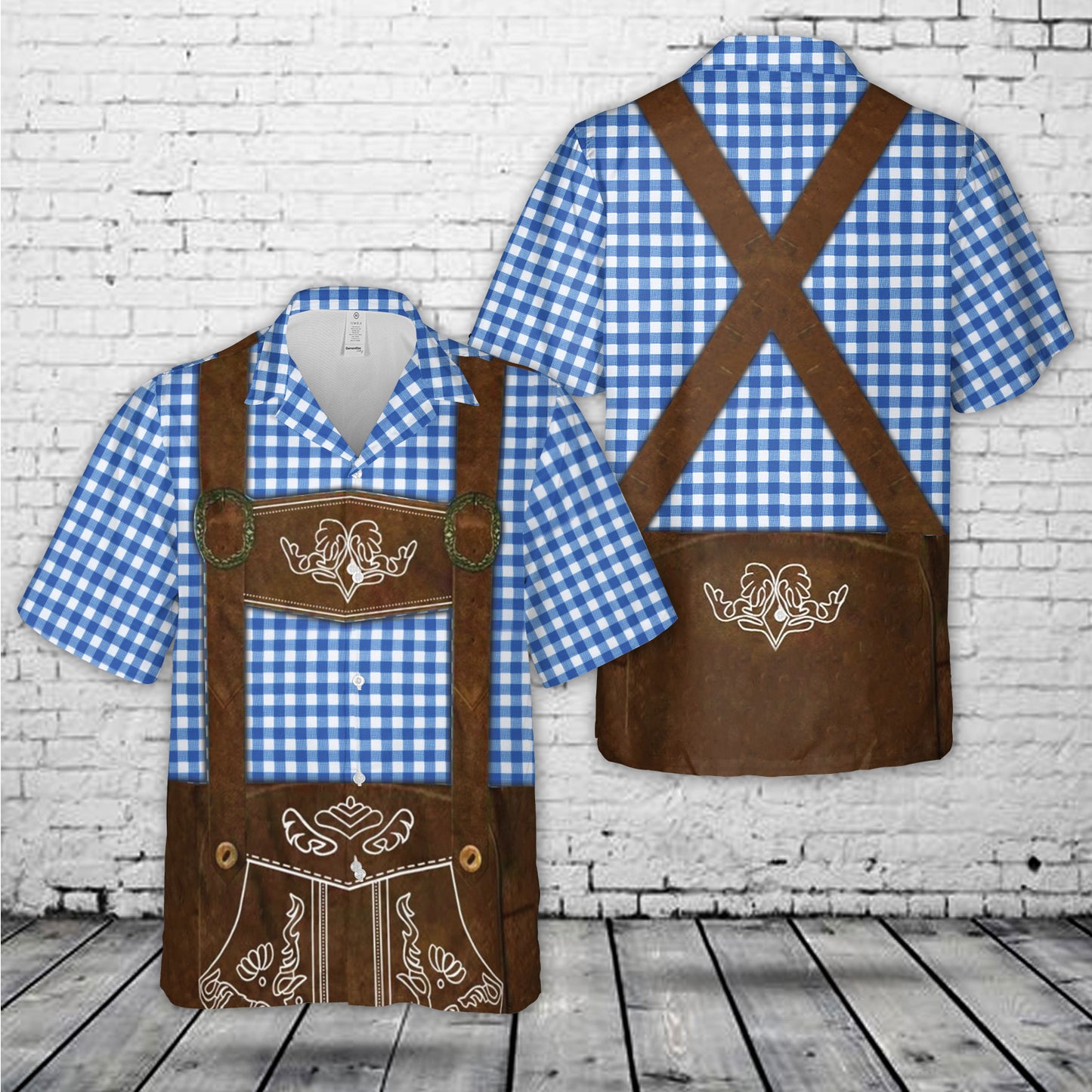 Oktoberfest Lederhosen Costume Hawaiian Shirt