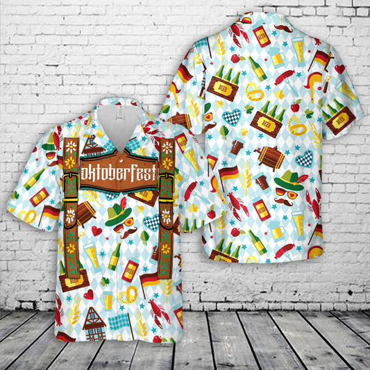 Oktoberfest Lederhosen Costume Hawaiian Shirt