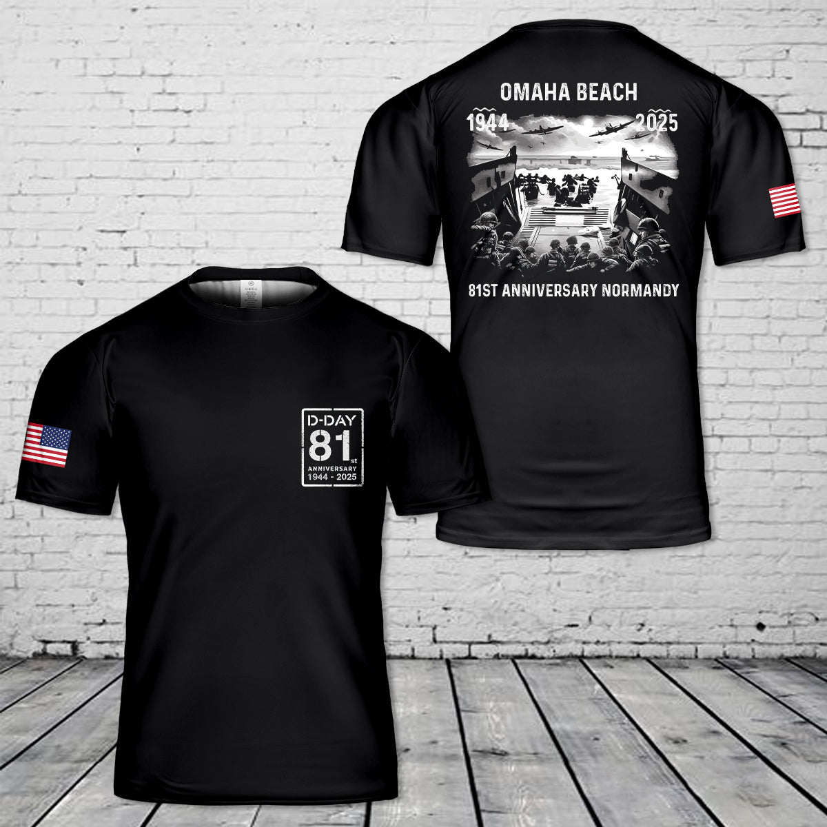 Omaha Beach D-Day 81 st Anniversary 3D T-Shirt
