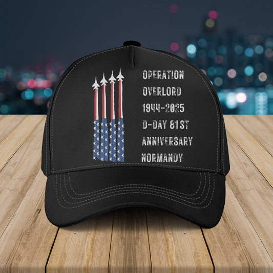 Operation Overlord 1944 D-Day 2025 81st Anniversary Normandy Baseball Cap