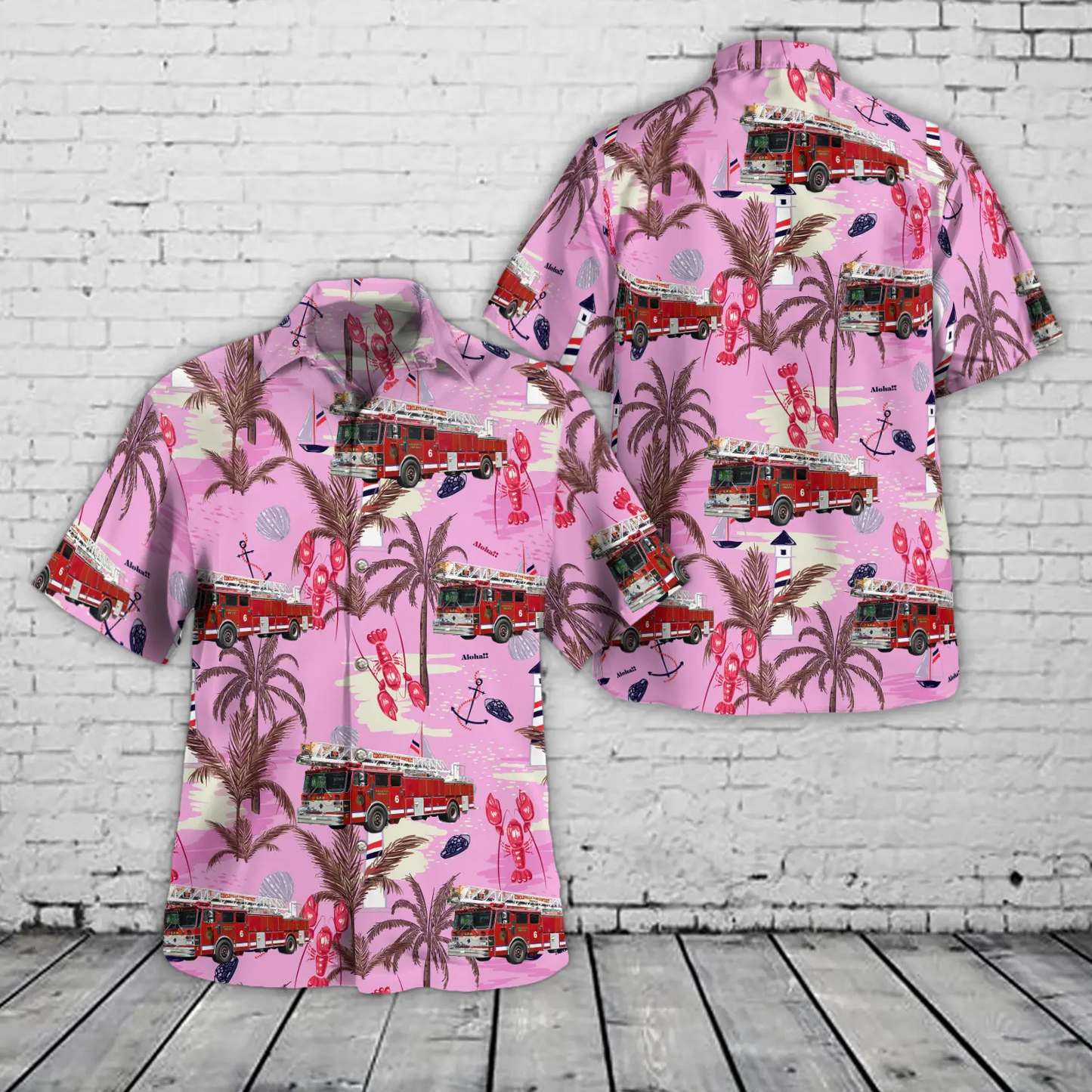 Orange County, NY, Circleville Fire District Truck 6 Hawaiian Shirt