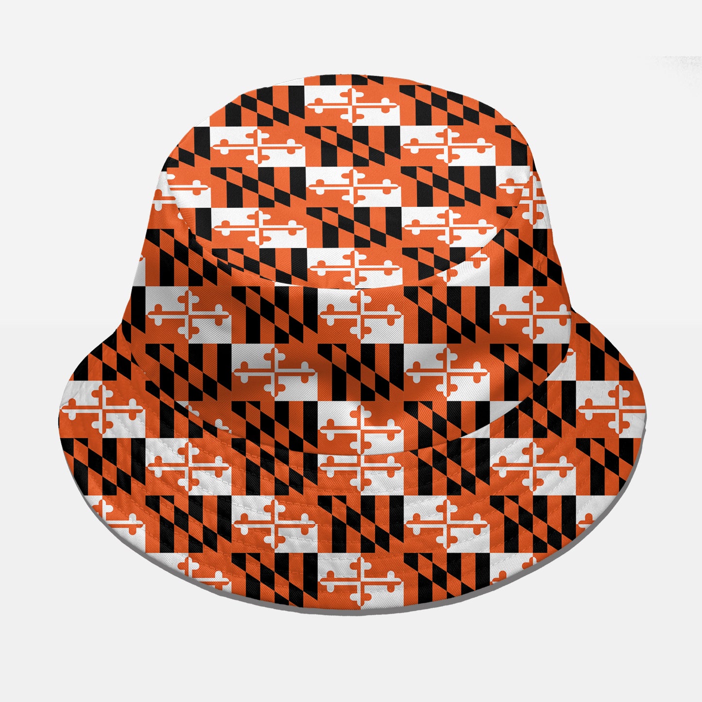 Orange Maryland Flag Reversible Bucket Hat