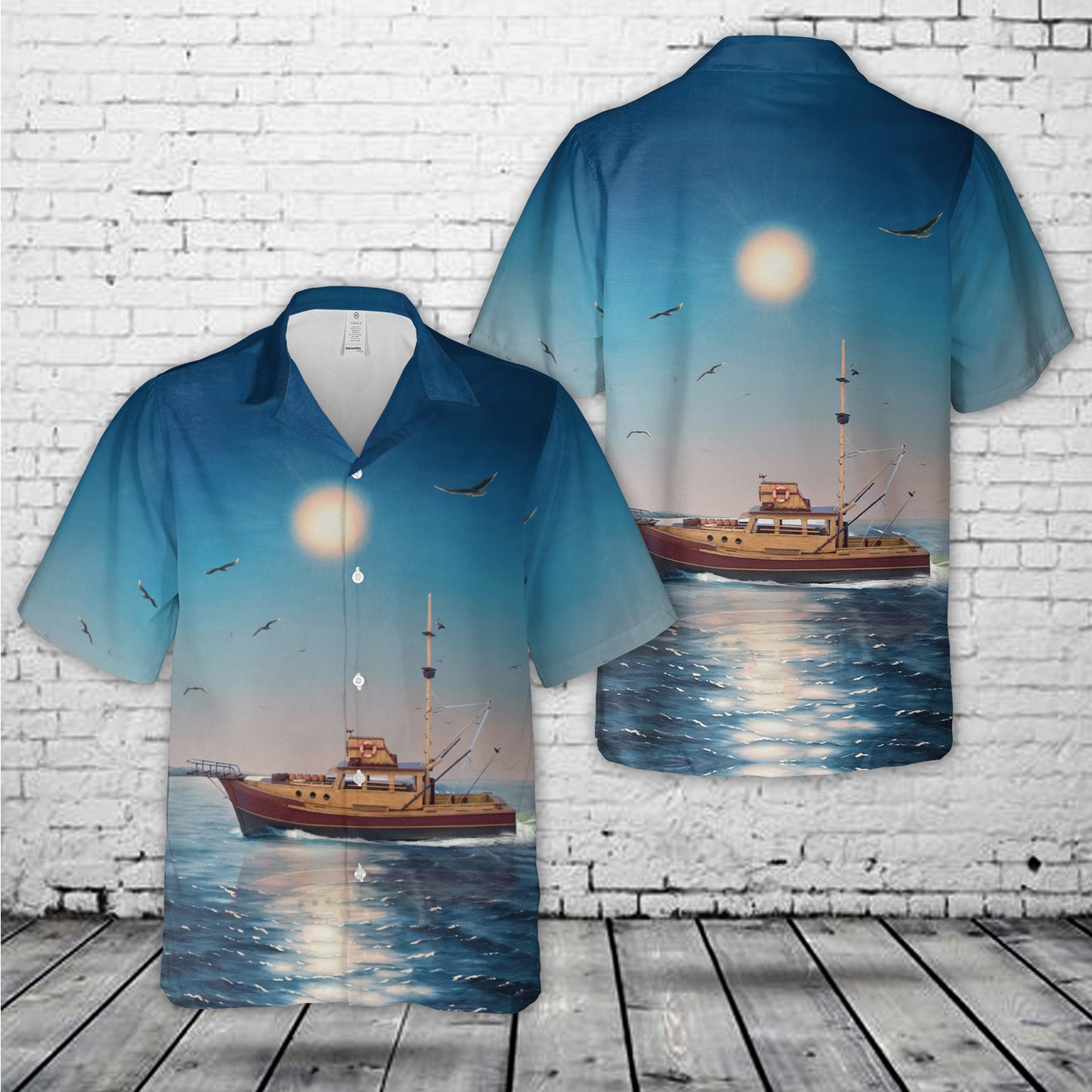 Orca Boat Hawaiian Shirt