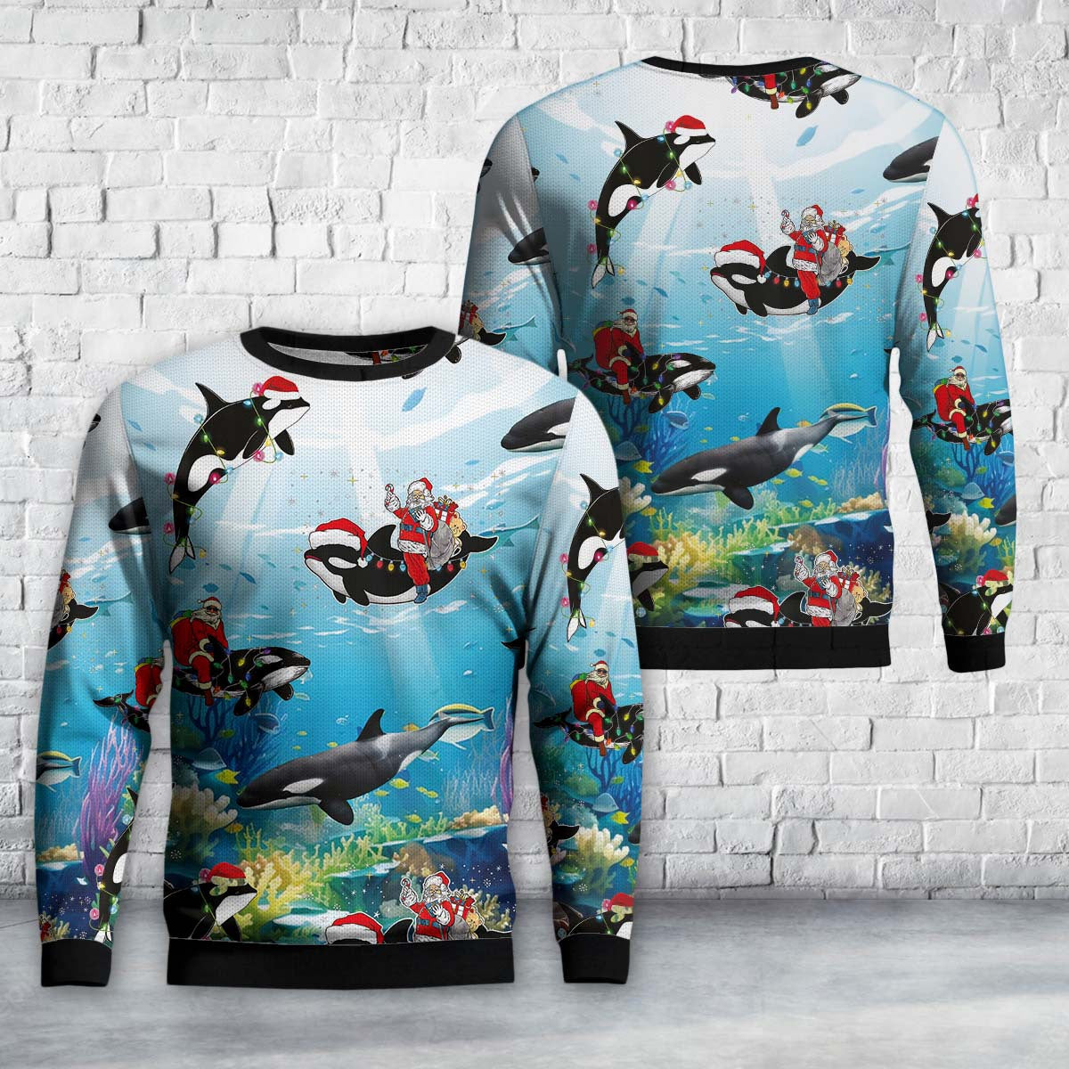 Orcas (Killer Whales) Christmas Sweater