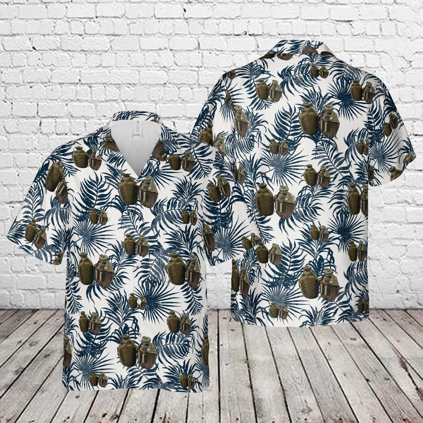 Original Austrian Army Drinking Flask Water Bottle Military Canteen Pot Pouch Hawaiian Shirt