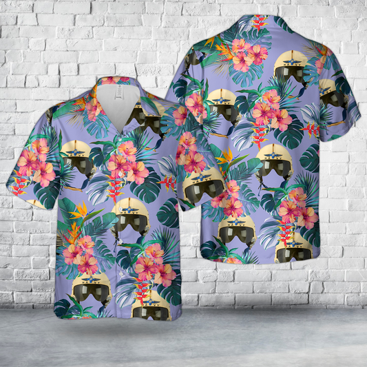 Original U.S. Vietnam War US Navy Pilot Early APH-6 Flight Helmet Hawaiian Shirt