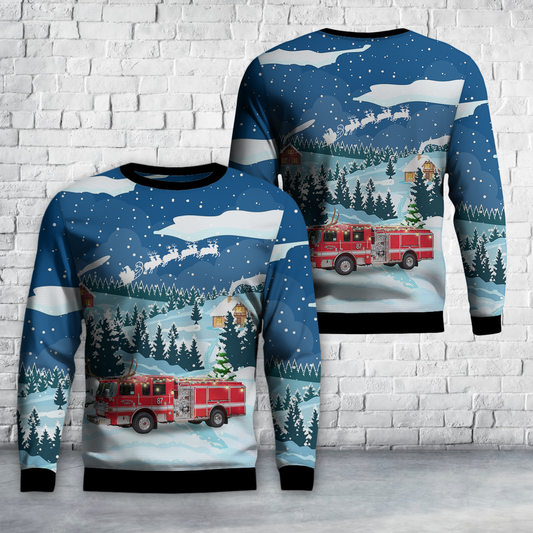 Oxnard, California, Oxnard Fire Department AOP Ugly Christmas Sweater