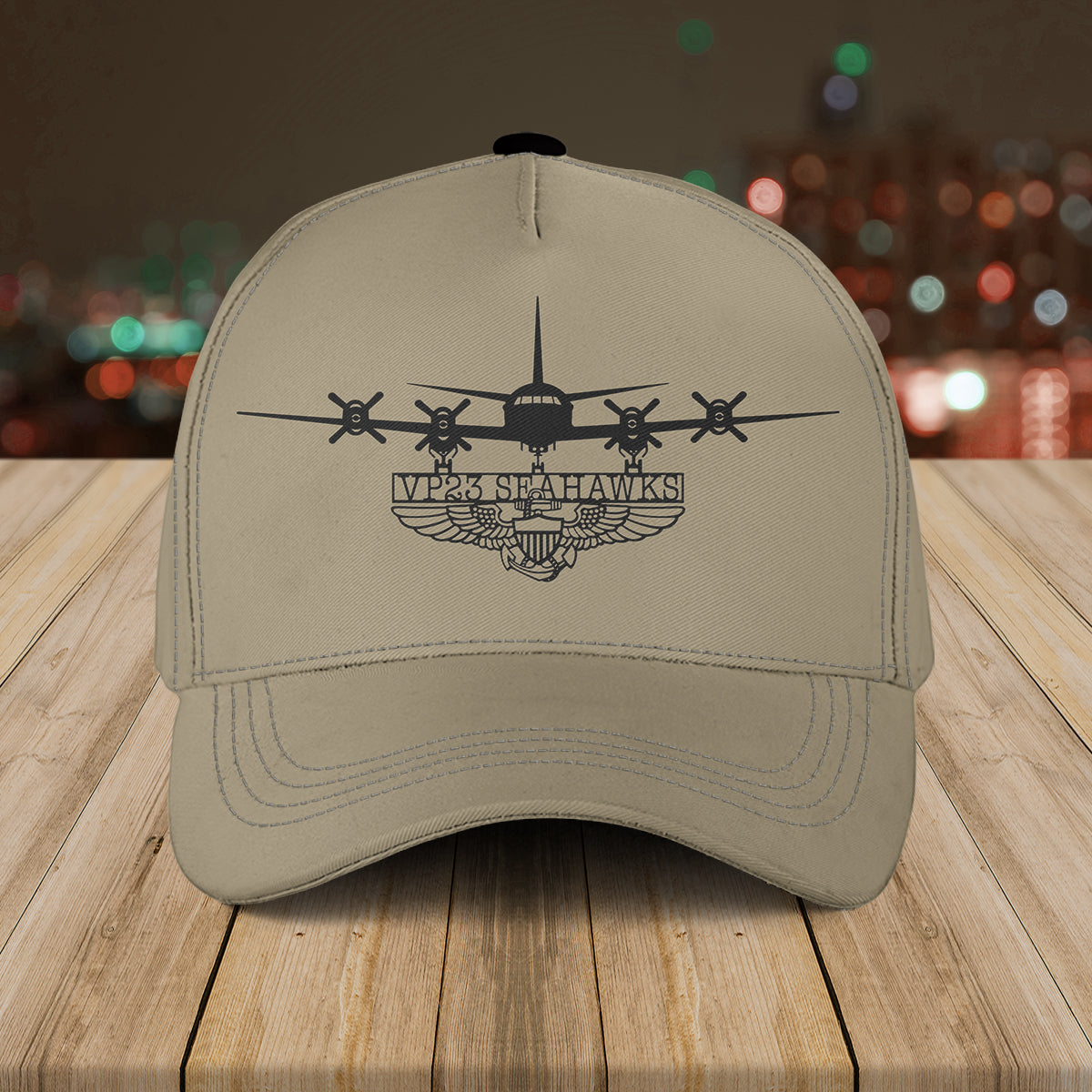 P-3 VP23 Seahawks with Naval Aviator Wings Baseball Cap