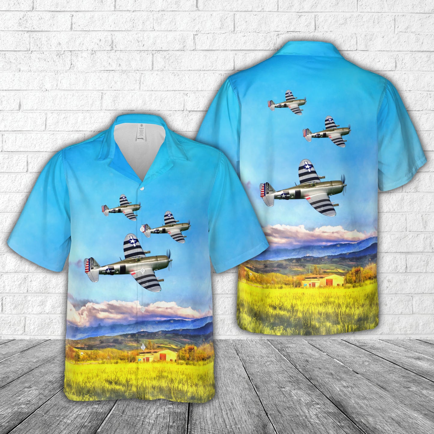 P-47 Razorback Thunderbolt Hawaiian Shirt