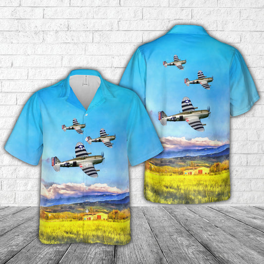 P-47 Razorback Thunderbolt Hawaiian Shirt