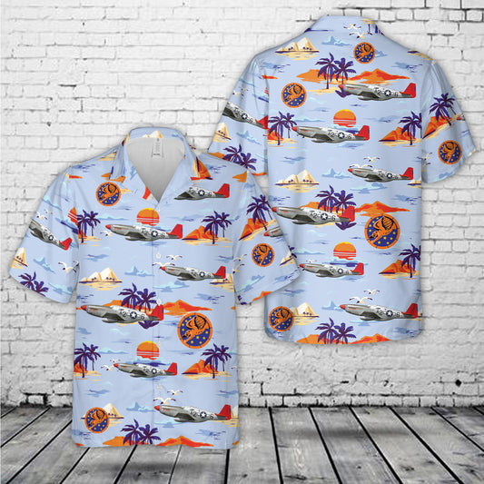 P-51C Mustang, 99th Fighter Squadron, 332nd Fighter Group, ''Tuskegee Airmen'', Italy, 1944 Hawaiian Shirt