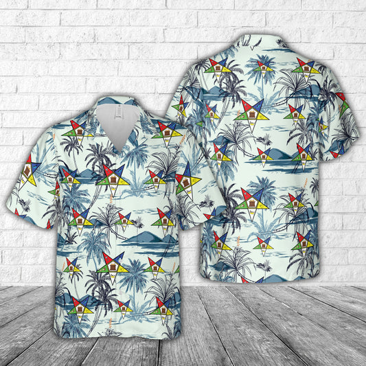PHA O.E.S. Order of Eastern Star Emblem with Altar Hawaiian Shirt
