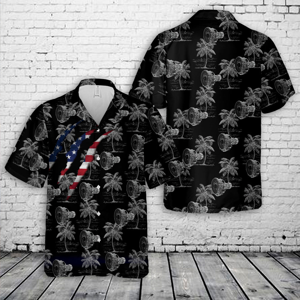 PW F117-PW-100 C-17 Artistic Engine Hawaiian Shirt