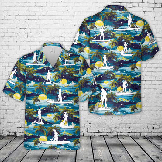 Paddleboarding Hawaiian Shirt