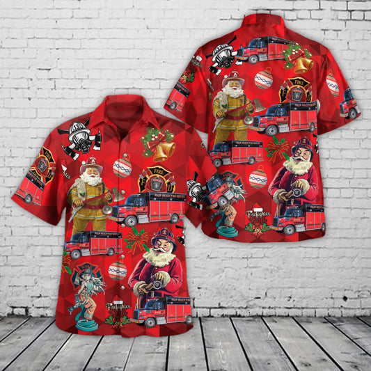 Palm Beach, Florida, Palm Beach Fire-Rescue Department Christmas Hawaiian Shirt