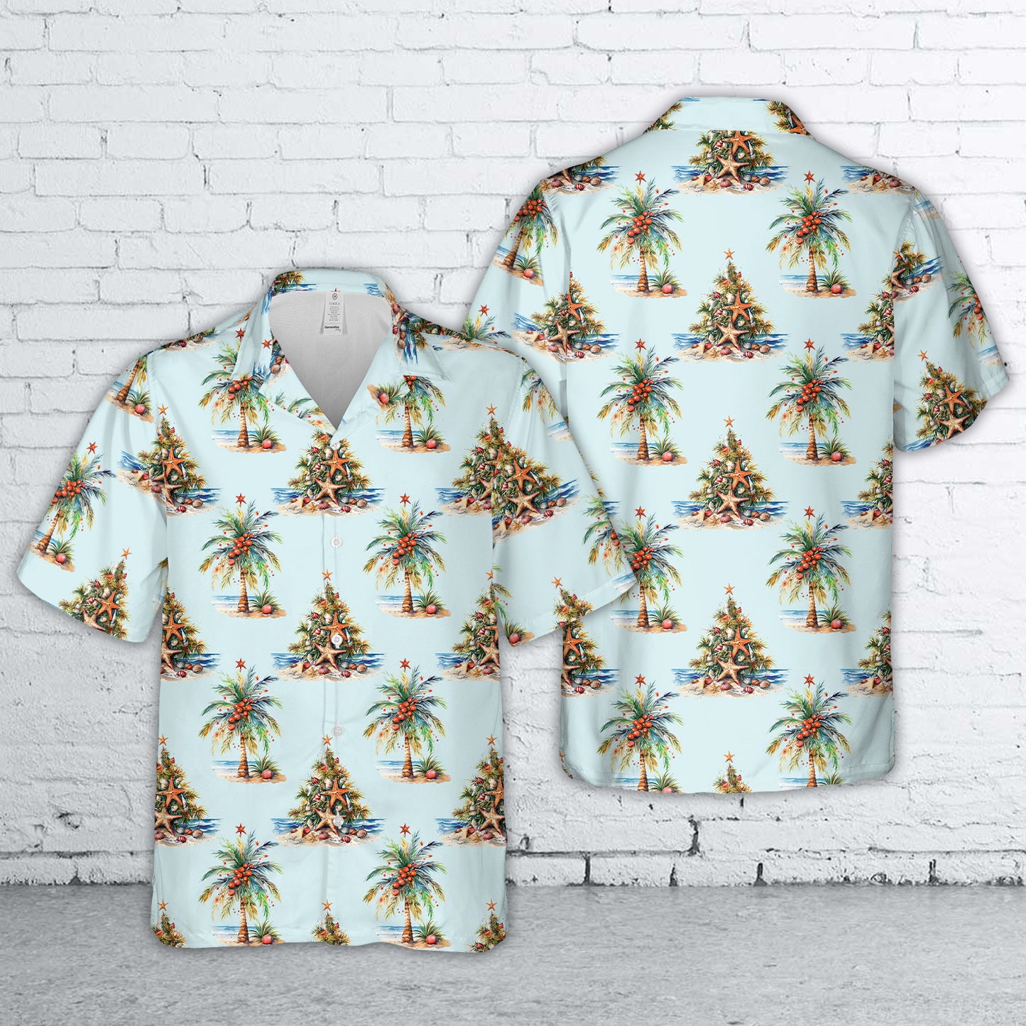 Palm Tree Christmas In July Hawaiian Shirt