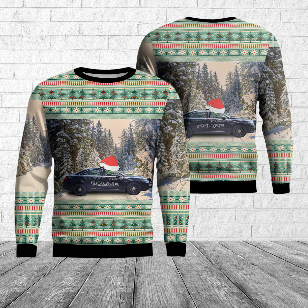 Palmetto GA Police Department AOP Christmas Sweater