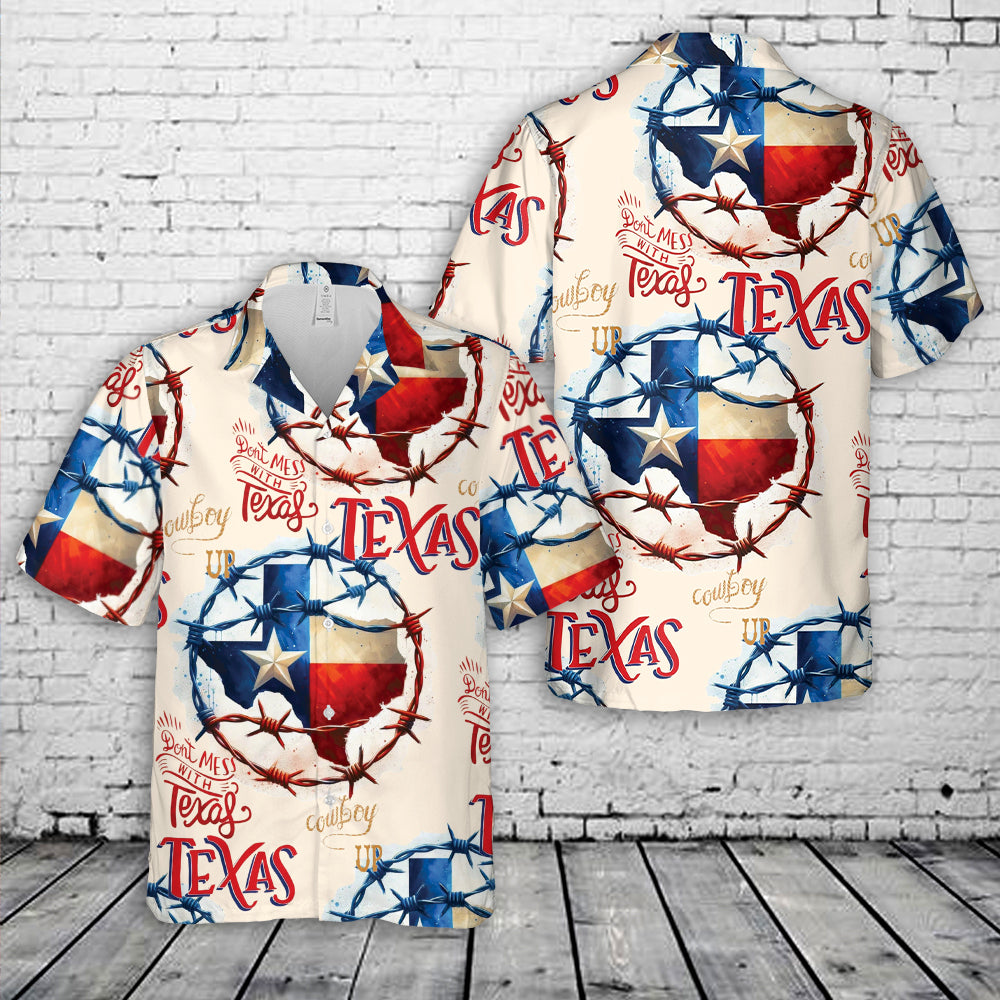 Patriotic Don't Mess With Texas Hawaiian Shirt