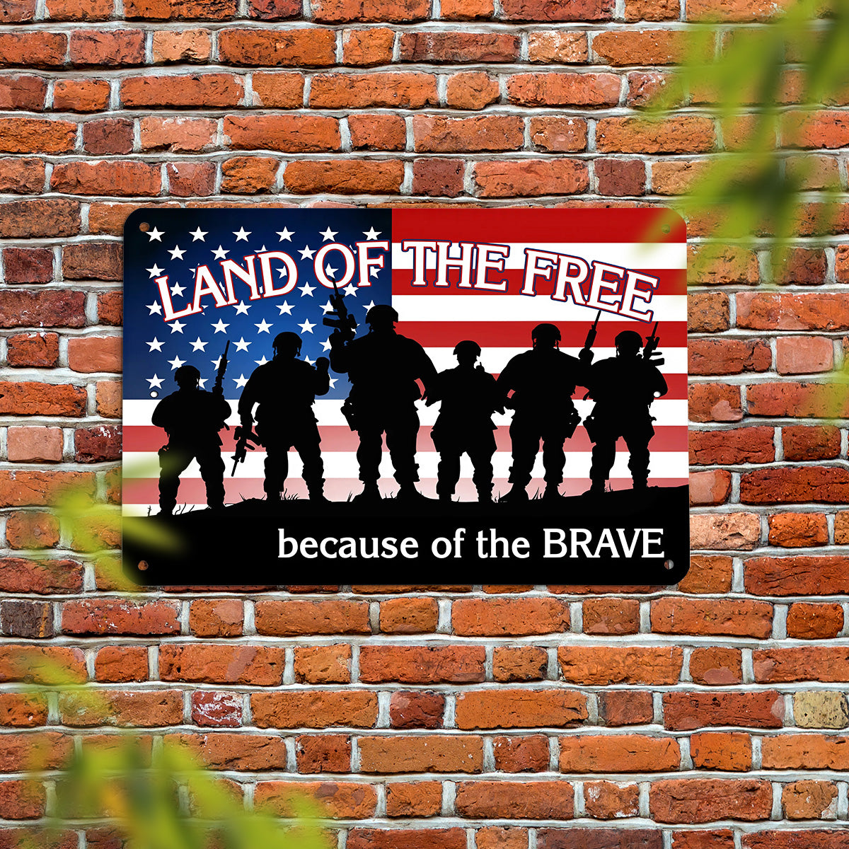 Patriotic Land Of The Free Decorative Metal Sign