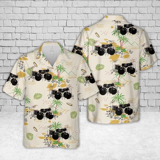 Pearl Double Bass Drum Kit Hawaiian Shirt