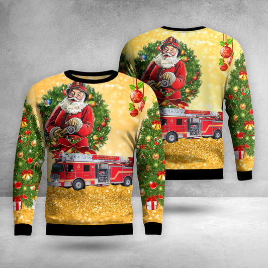 Pemberton, British Columbia, Britannia Beach Volunteer Fire Department Christmas AOP Sweater